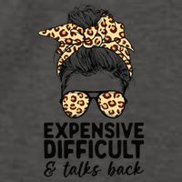 Expensive Difficult And Talks Back Messy Bun Vector Backpack