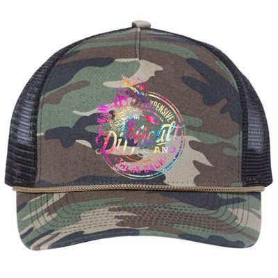 Expensive Difficult And Talks Back Mothers Day Retro Rope Trucker Hat Cap