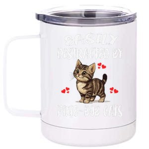 Easily Distracted By Pixiebob Cats 12 oz Stainless Steel Tumbler Cup