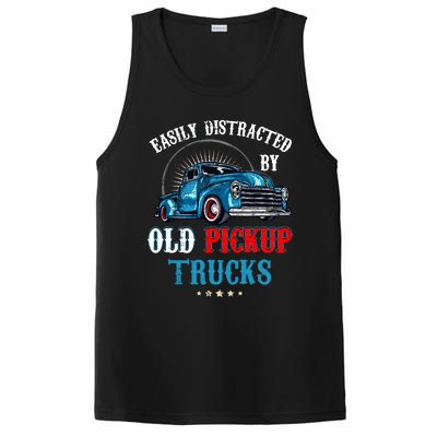 Easily Distracted By Old Pickup Trucks Quote Trucker Driver PosiCharge Competitor Tank