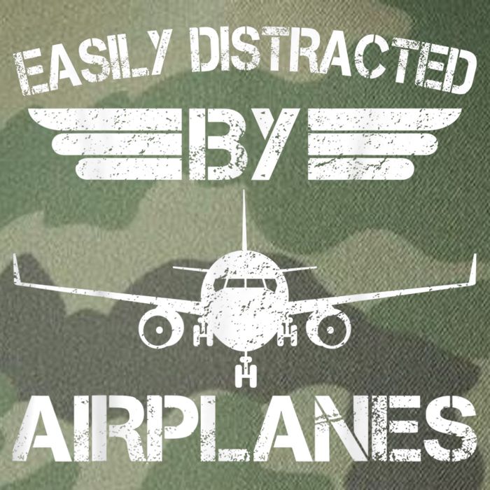 Easily Distracted By Airplanes Aviation Pilot Airplane Lover Legacy Tie Dye Trucker Hat