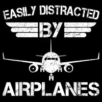 Easily Distracted By Airplanes Aviation Pilot Airplane Lover Sustainable Bucket Hat