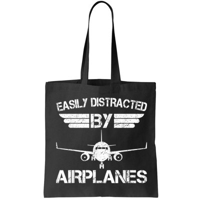 Easily Distracted By Airplanes Aviation Pilot Airplane Lover Bag