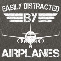 Easily Distracted By Airplanes Aviation Pilot Airplane Lover Cotton Canvas Backpack
