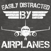 Easily Distracted By Airplanes Aviation Pilot Airplane Lover Vector Backpack