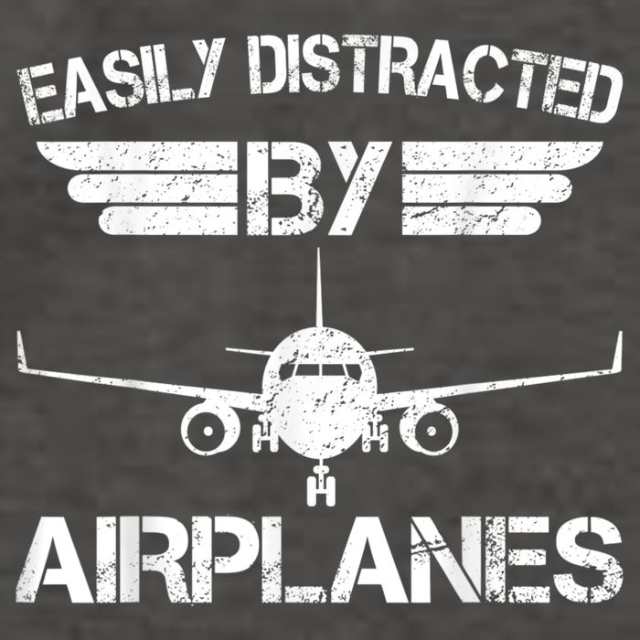 Easily Distracted By Airplanes Aviation Pilot Airplane Lover Vector Backpack