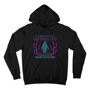 Easily Distracted By Penguins Tall Hoodie