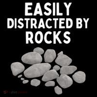 Easily Distracted By Rocks Funny Rock Lover Gift 7-Panel Snapback Hat