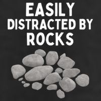 Easily Distracted By Rocks Funny Rock Lover Gift Adult Drive Performance Visor