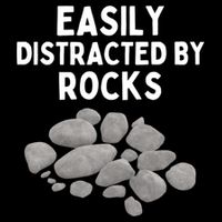 Easily Distracted By Rocks Funny Rock Lover Gift Bucket Hat