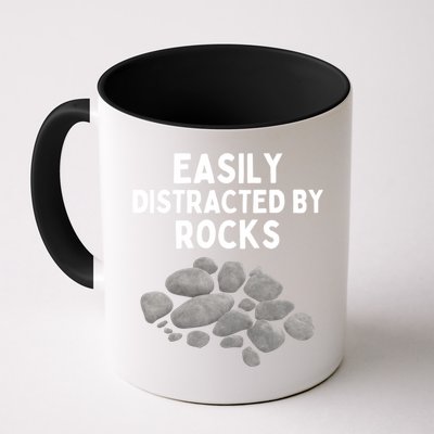 Easily Distracted By Rocks Funny Rock Lover Gift Mug