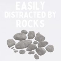 Easily Distracted By Rocks Funny Rock Lover Gift Garment-Dyed Sweatshirt