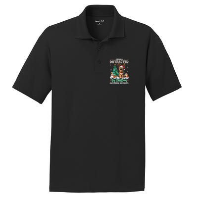 Easily Distracted By Christmas And Ger Shepherds Dog Xmas Swea PosiCharge RacerMesh Polo