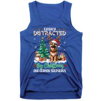 Easily Distracted By Christmas And Ger Shepherds Dog Xmas Swea Tank Top