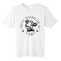 Easily Distracted By Cows Funny Cow Tall Fusion ChromaSoft Performance T-Shirt