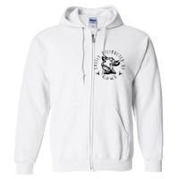 Easily Distracted By Cows Funny Cow Full Zip Hoodie