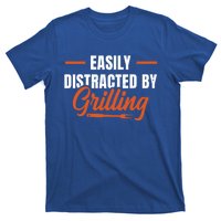 Easily Distraced By Grilling Barbecue Grill Master Steak Bbq Gift T-Shirt