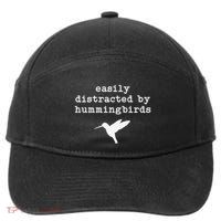 Easily Distracted by Hummingbirds Birds Lover 7-Panel Snapback Hat