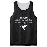 Easily Distracted by Hummingbirds Birds Lover Mesh Reversible Basketball Jersey Tank