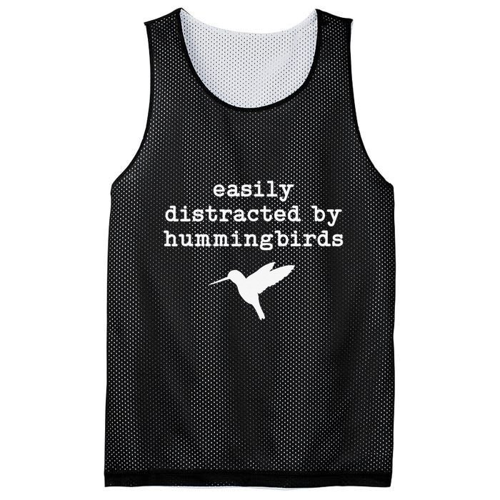 Easily Distracted by Hummingbirds Birds Lover Mesh Reversible Basketball Jersey Tank