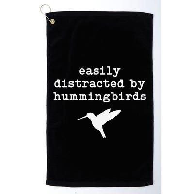 Easily Distracted by Hummingbirds Birds Lover Golf Towel