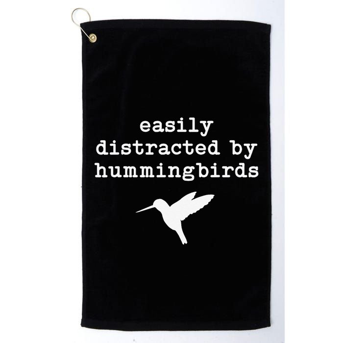 Easily Distracted by Hummingbirds Birds Lover Golf Towel