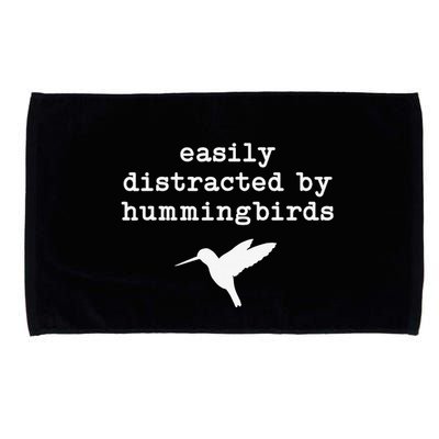Easily Distracted by Hummingbirds Birds Lover Microfiber Hand Towel