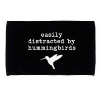 Easily Distracted by Hummingbirds Birds Lover Microfiber Hand Towel