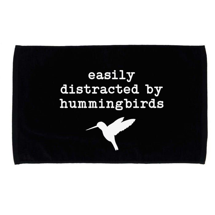 Easily Distracted by Hummingbirds Birds Lover Microfiber Hand Towel