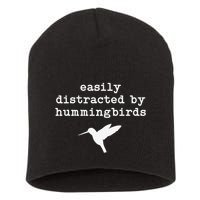 Easily Distracted by Hummingbirds Birds Lover Short Acrylic Beanie
