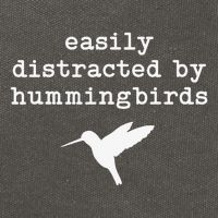 Easily Distracted by Hummingbirds Birds Lover Cotton Canvas Backpack