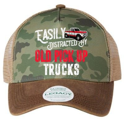 Easily Distracted By Old Pickup Trucks Classic Cars Legacy Tie Dye Trucker Hat