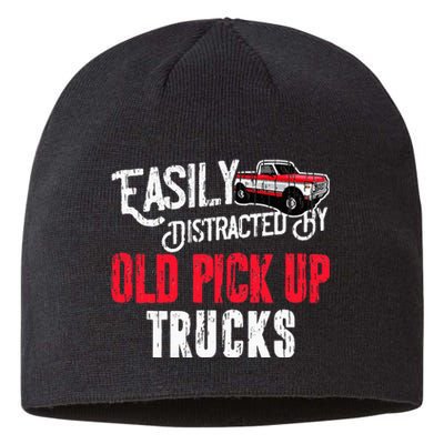 Easily Distracted By Old Pickup Trucks Classic Cars Sustainable Beanie