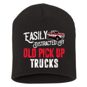 Easily Distracted By Old Pickup Trucks Classic Cars Short Acrylic Beanie