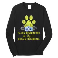 EASILY DISTRACTED BY DOGS & PICKLEBALL LQT Long Sleeve Shirt