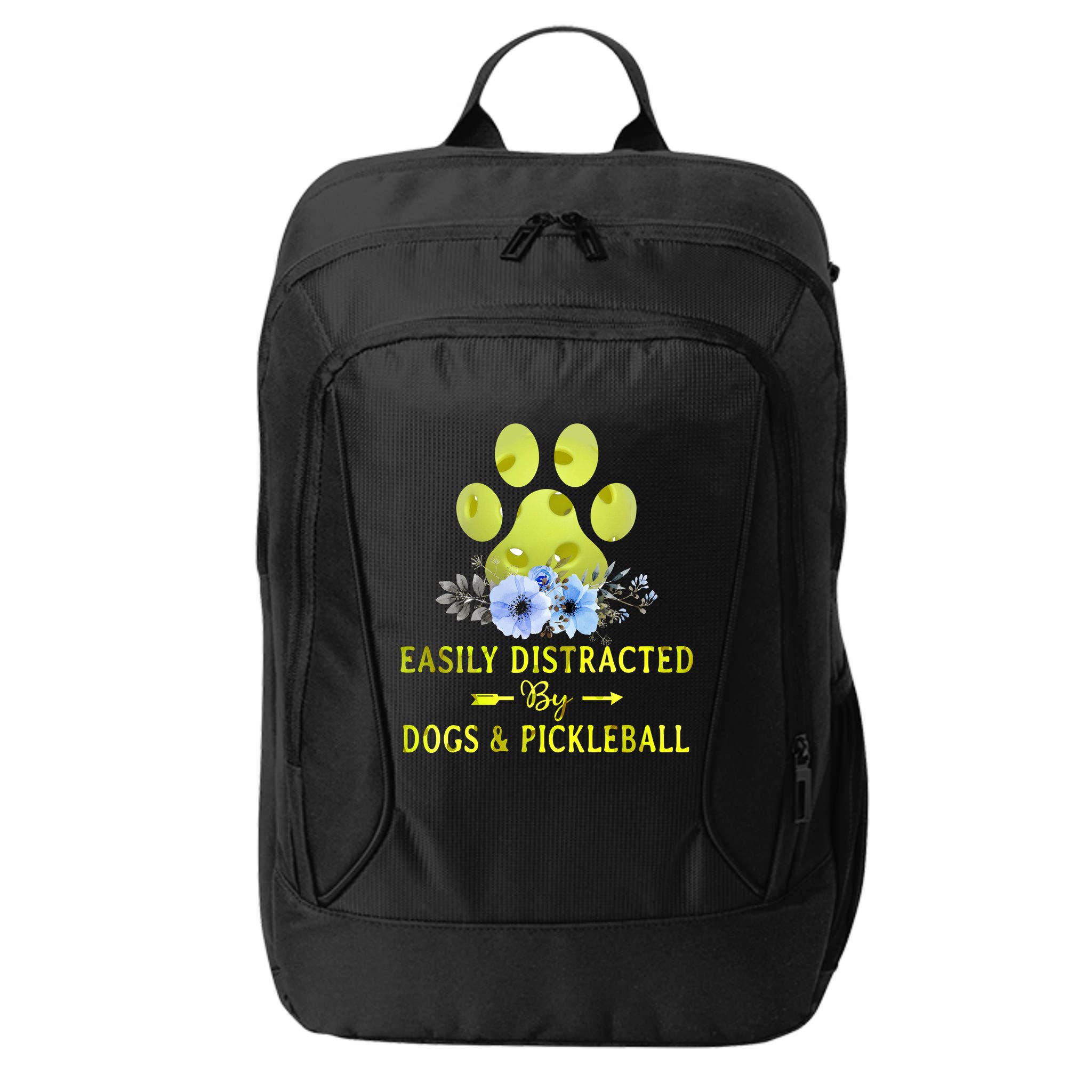 EASILY DISTRACTED BY DOGS & PICKLEBALL LQT City Backpack