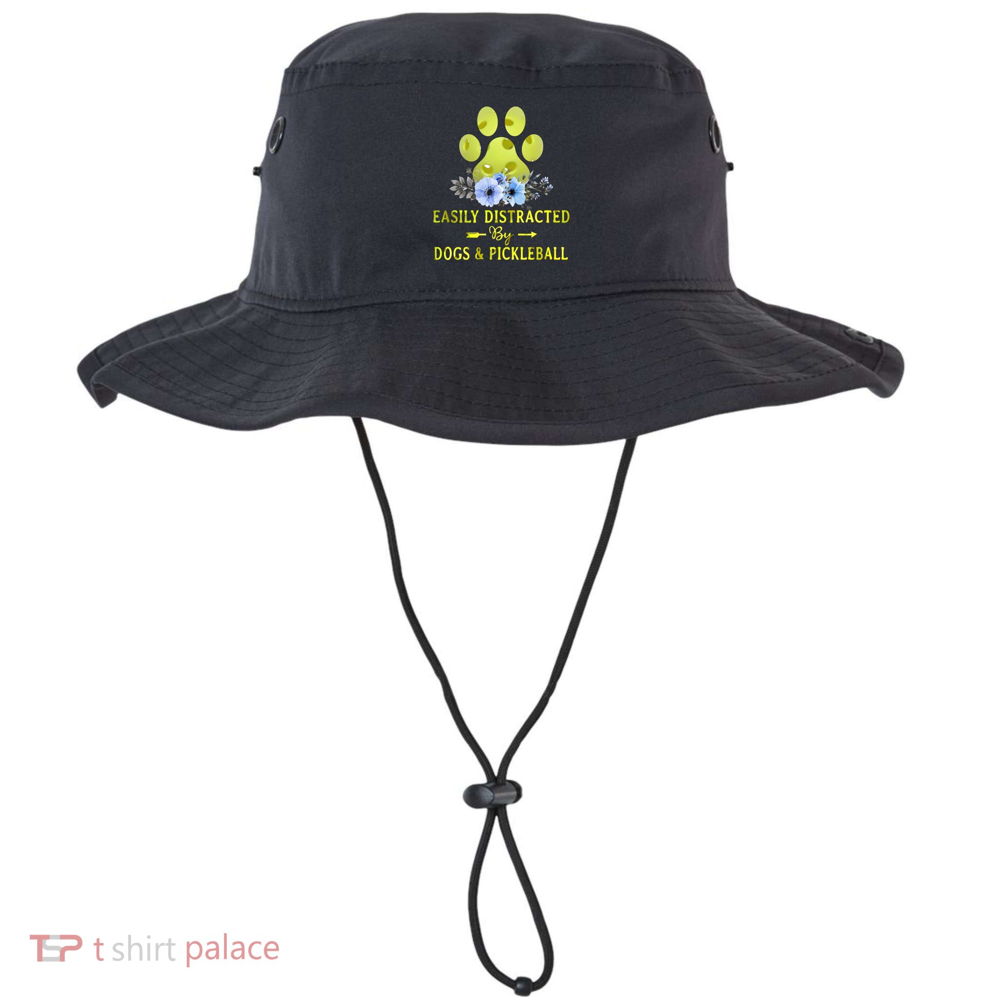 EASILY DISTRACTED BY DOGS & PICKLEBALL LQT Bucket Hat