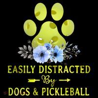 EASILY DISTRACTED BY DOGS & PICKLEBALL LQT Drawstring Bag