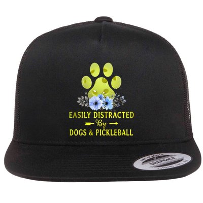 EASILY DISTRACTED BY DOGS & PICKLEBALL LQT Flatbill Hat