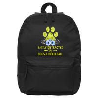 EASILY DISTRACTED BY DOGS & PICKLEBALL LQT 16 in Basic Backpack