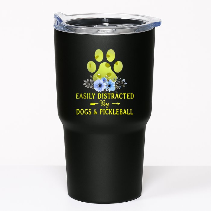 EASILY DISTRACTED BY DOGS & PICKLEBALL LQT Tumbler