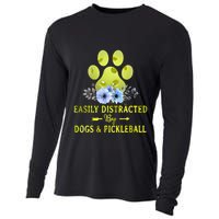 EASILY DISTRACTED BY DOGS & PICKLEBALL LQT Cooling Performance Long Sleeve Crew