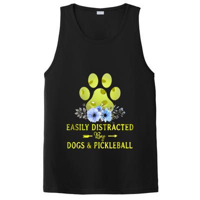 EASILY DISTRACTED BY DOGS & PICKLEBALL LQT PosiCharge Competitor Tank