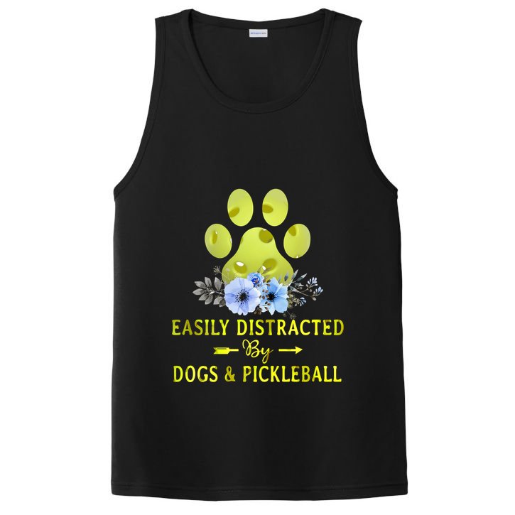 EASILY DISTRACTED BY DOGS & PICKLEBALL LQT PosiCharge Competitor Tank