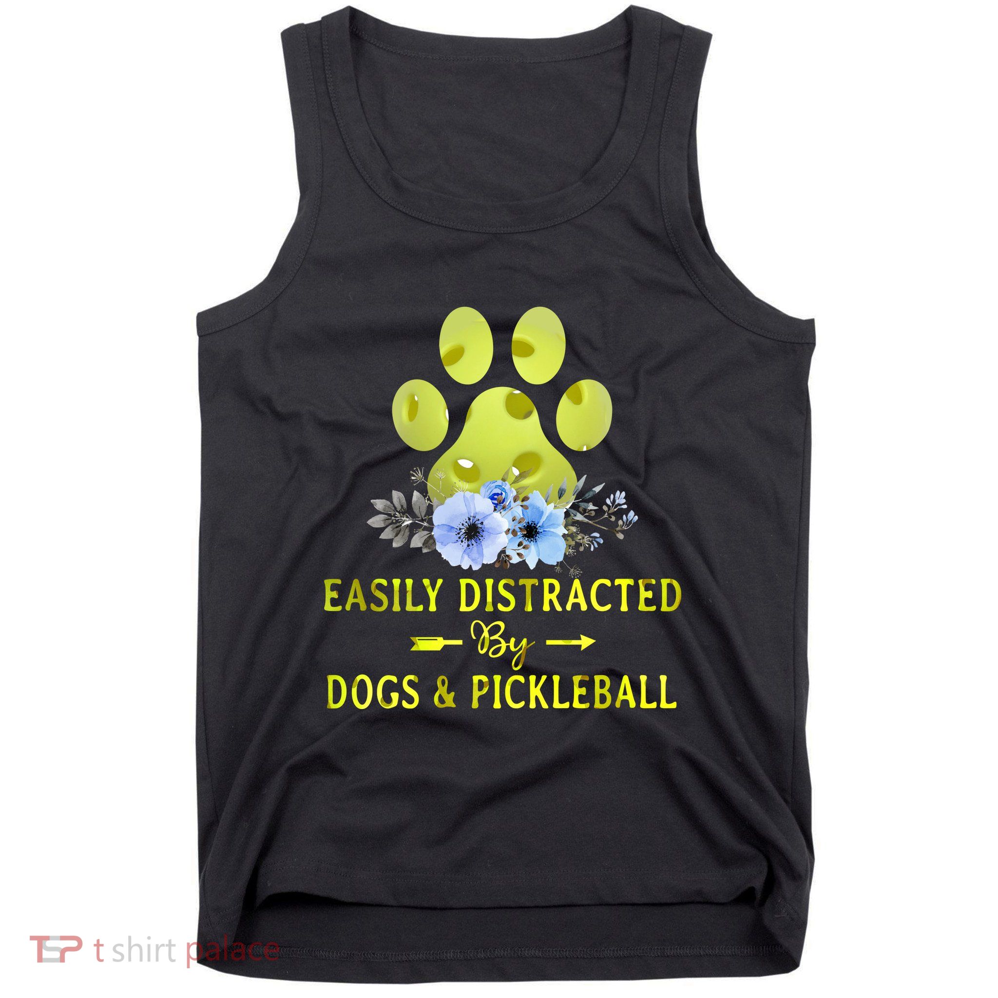 EASILY DISTRACTED BY DOGS & PICKLEBALL LQT Tank Top