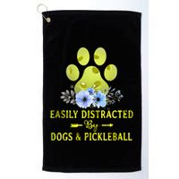 EASILY DISTRACTED BY DOGS & PICKLEBALL LQT Golf Towel