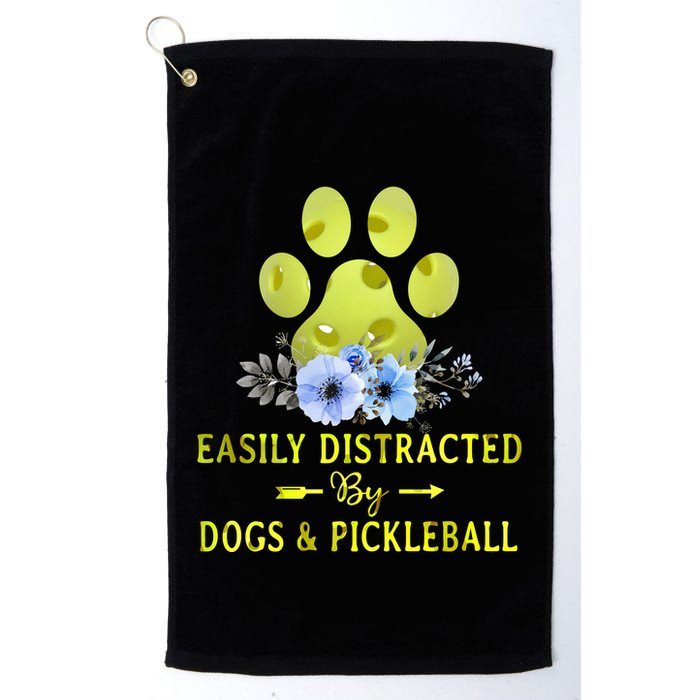 EASILY DISTRACTED BY DOGS & PICKLEBALL LQT Golf Towel