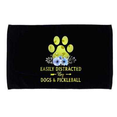 EASILY DISTRACTED BY DOGS & PICKLEBALL LQT Microfiber Hand Towel
