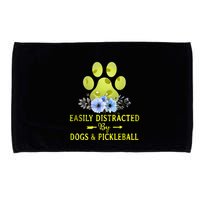 EASILY DISTRACTED BY DOGS & PICKLEBALL LQT Microfiber Hand Towel