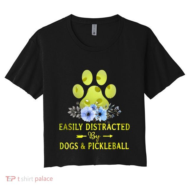 EASILY DISTRACTED BY DOGS & PICKLEBALL LQT Crop Top